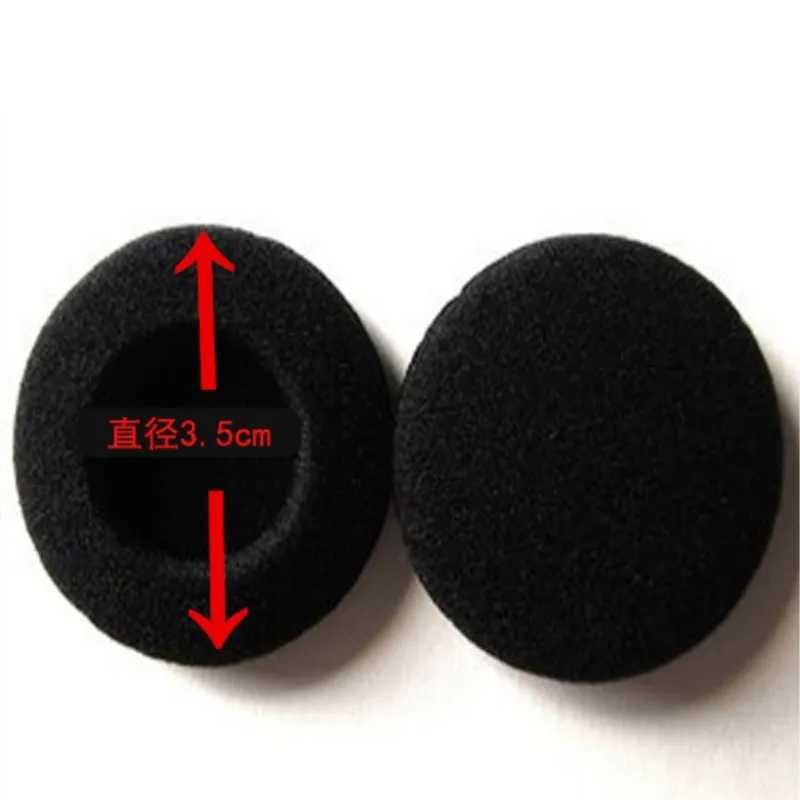 แผ่นรองฟองน้ำหูฟัง10ชิ้นเบาะรองหูฟังถุงมือฟองน้ำเปลี่ยนชุดหูฟัง35มม. แผ่นปิดหู