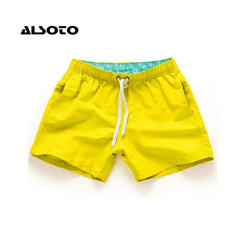 Men Summer Casual Shorts Quick Drying Fitness Short homme Beach Shorts Men Women Boardshorts Elastic Waist Solid gym Clothing