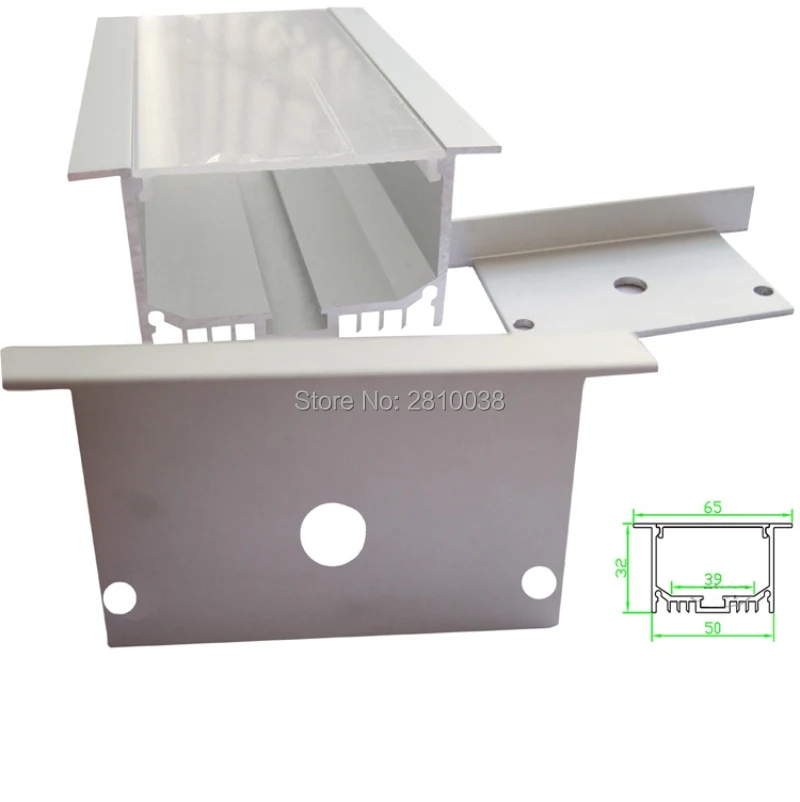 

10 X 2M Sets/Lot Recessed wall led alu profile Large T size aluminium led extrusions for ceiling mounted lighting