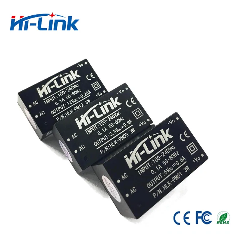 Hi-Link HLK-PM01 AC DC Step Down Converter Producent 220V do 5V 3W Mini inteligentny kompaktowy moduł zasilania