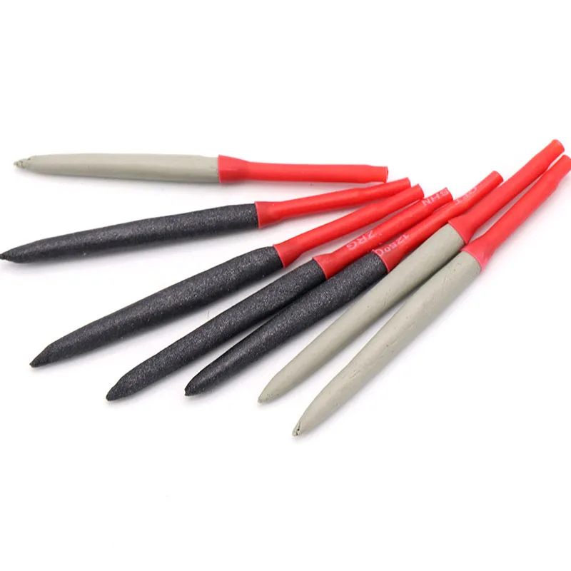 9pcs gomma Silicon lucidatura asta diamante testa di macinazione ambra giada gemma olive nucleo turchese strumenti di lucidatura gambo 2.35mm
