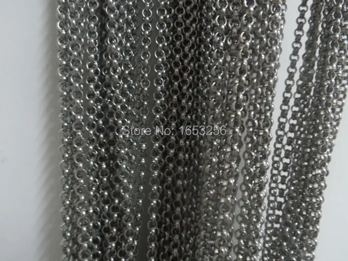 

Lot 10 Meters Thin 3mm Stainless Steel Round ROLO Link Chain Jewelry Finding Marking DIY