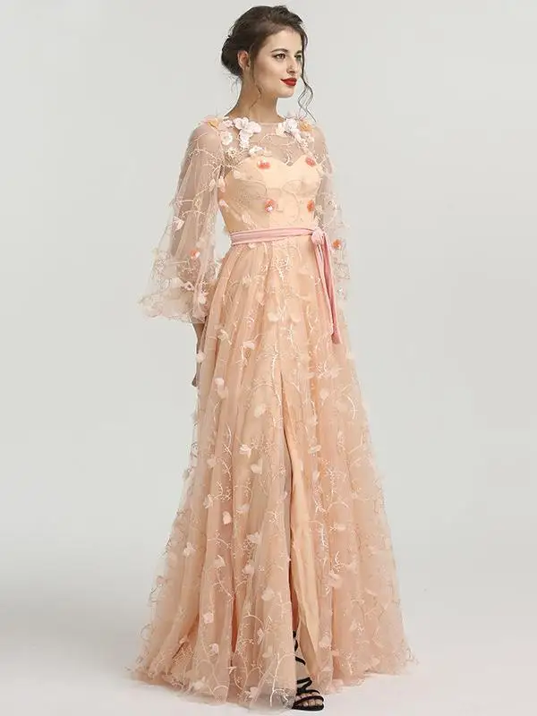 Robe De Soirée Élégante À Manches sulfEn Tulle Avec Des Appliques, Quelle que soit la Robe De Soirée, Robe De Bal, 2021