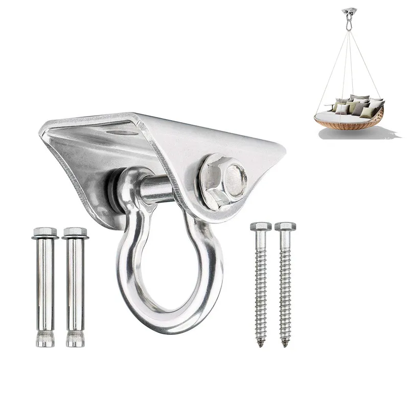 304 Stainless Steel Heavy Duty Swing Fixed Buckles Hook Hanger for Yoga Hammock Chair Sandbag Swing Sets