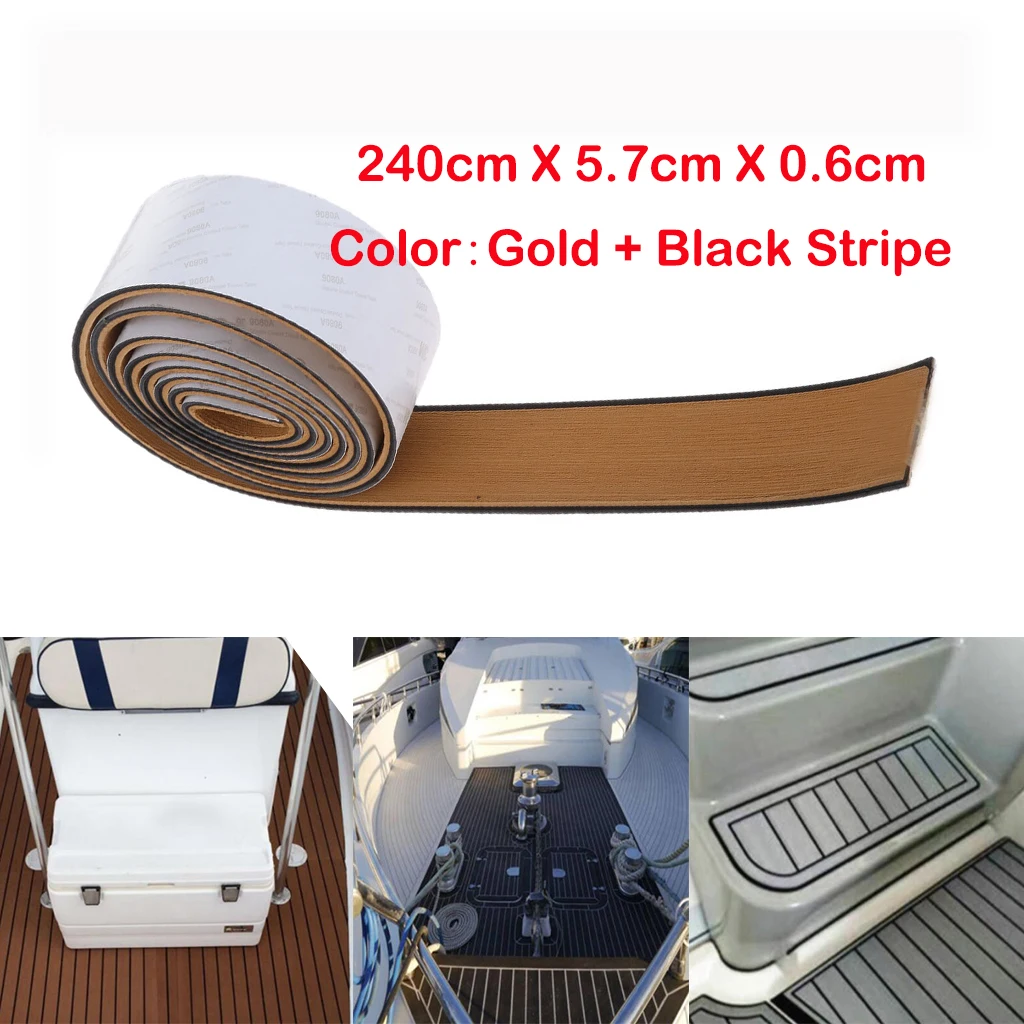 1 Piece Boat Flooring Sheet EVA Faux Teak Decking Sheet Marine Yacht Boat Tape Non-Slip Boat Flooring Decking Pad decorate Boat