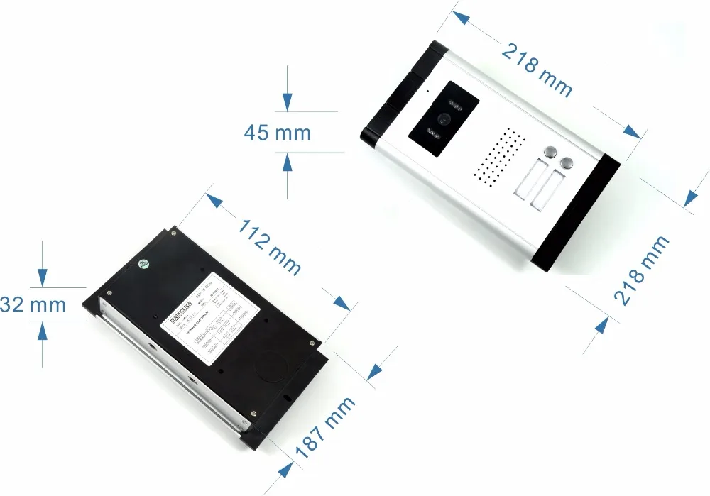 SmartYIBA 7-calowy kolorowy wideodomofon 2 monitory z 1 domofonem może sterować 2 domofonami do wielu mieszkań