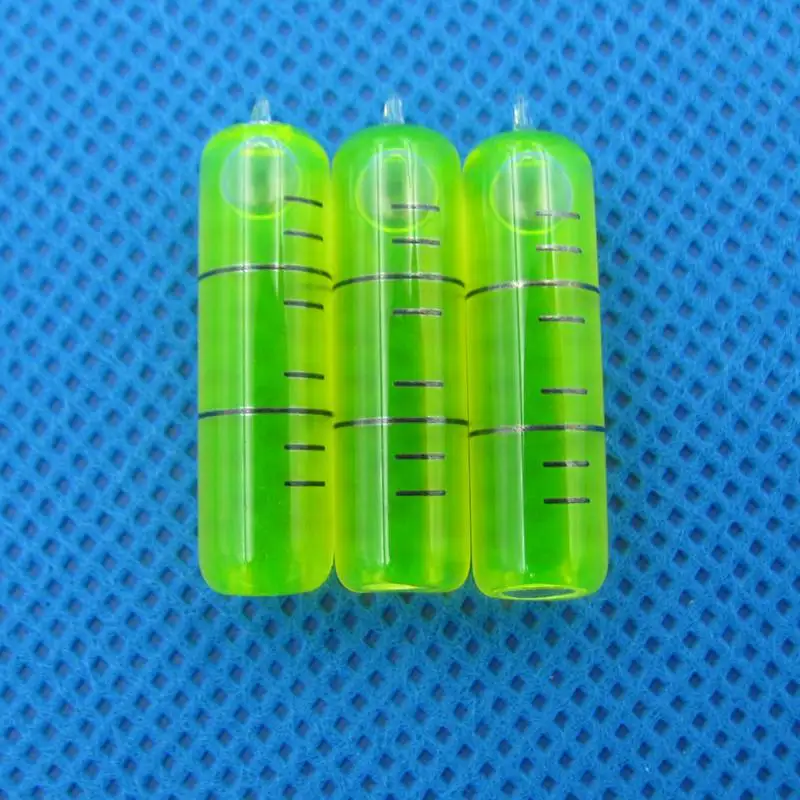 QASE 8*30mm Glass Level glass level bubble Cylindrical Bubble Spirit Level Green Water