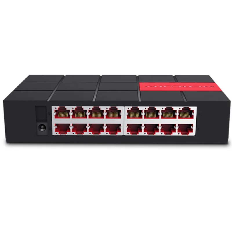 Imagem -02 - Mini Desktop Switch de Rede Ethernet Sg116m 16 Portas Gigabit 1000mbps Hub Lan Full ou Half Duplex Troca Comutador Rápido