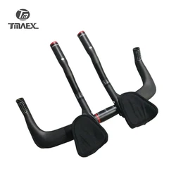 TMAEX-Road Bike Rest Handlebar, Full 3K Carbon, Travel Cycling Aero Bar, Bicycle TT Handlebars, Auxiliary Carbon Handlebar, 480g