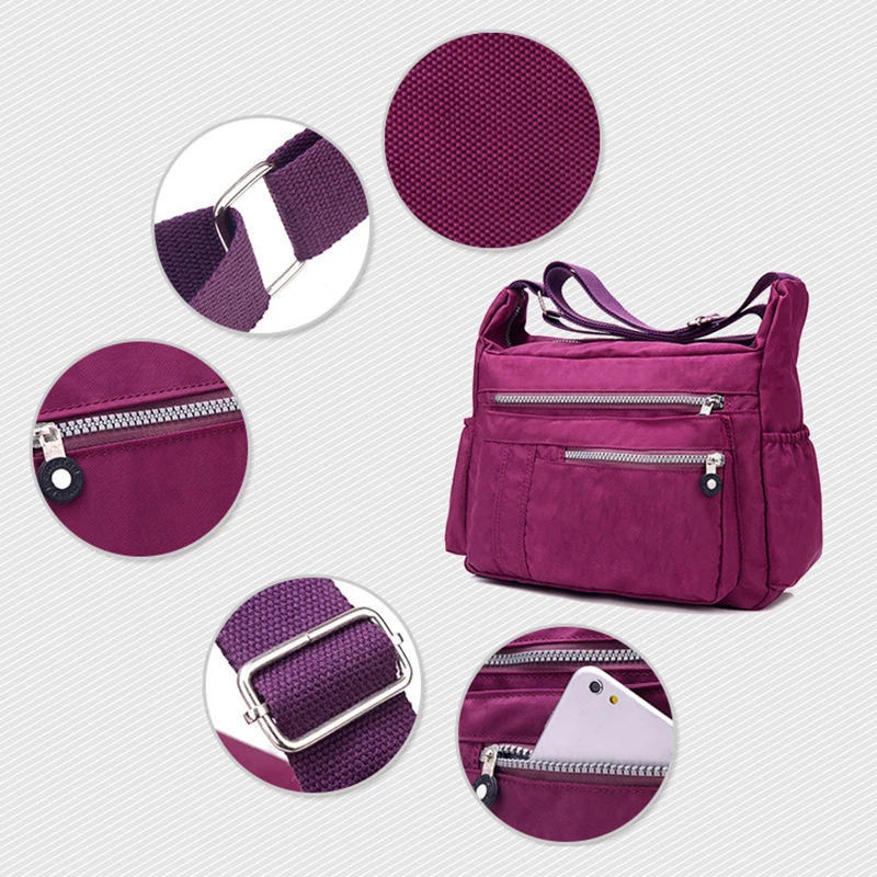 Borsa per pannolini in tinta unita borsa per maternità in Nylon impermeabile con cerniera per passeggino borsa da viaggio multifunzionale per donna 6 colori