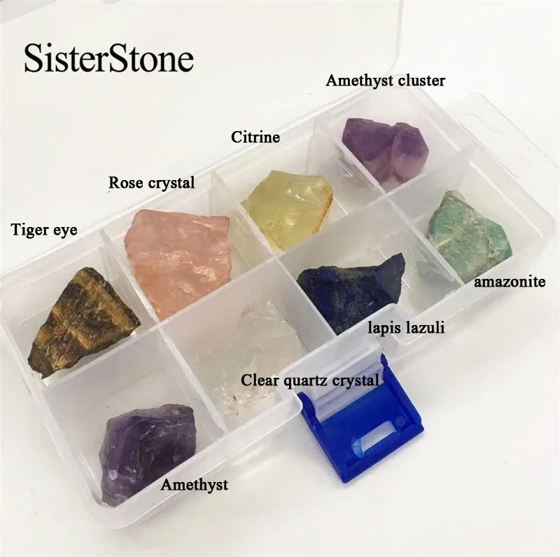 8pcs natural quartz crystal rough gemstones and minerals healing raw stones as gifts - Image 2