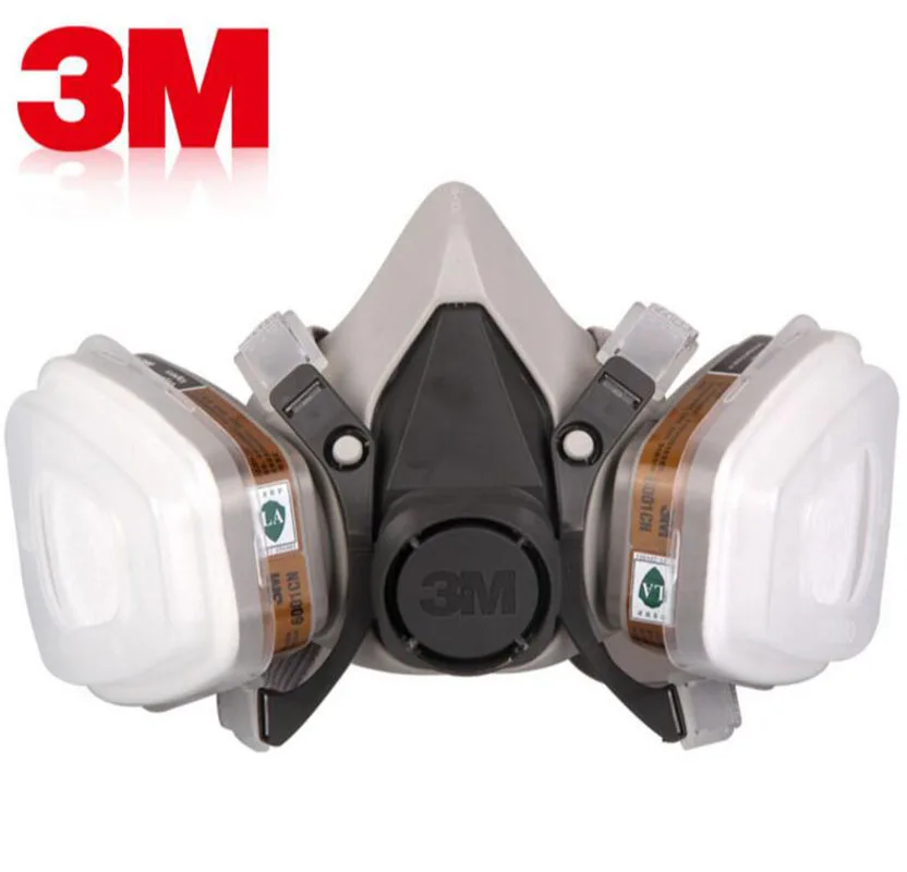 3M 6200 Half Face Painting Spraying Respirator Gas Mask  17 In 1 Suit Safety Work Filter Dust Mask