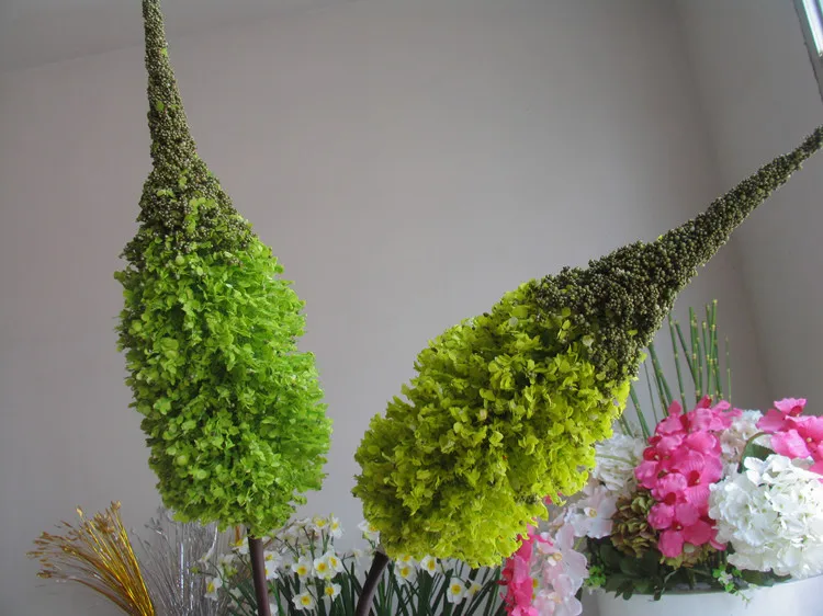 [] Cheap promotional snow decoration simulation flower artificial flowers yellowish green bromeliad bromeliad