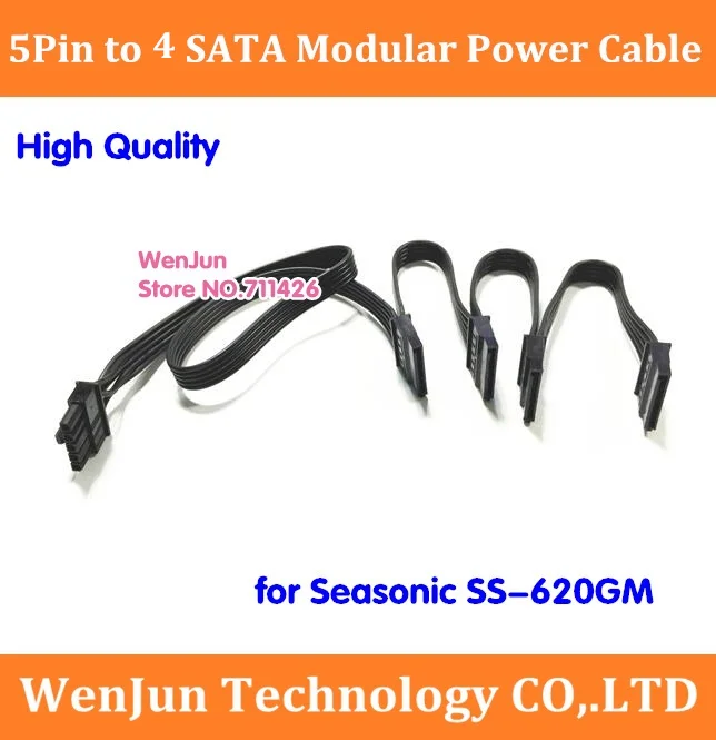 

Высококачественный 5-контактный штекер от 1 до 4 SATA/10 SATA 15-контактный Модульный адаптер питания для Seasonic SS-620GM