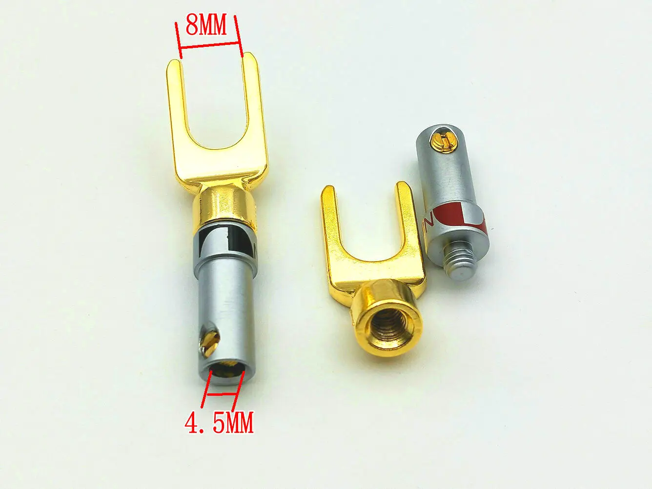 

20pcs brass Gold Plated Speaker Banana Spade Plug Audio connector