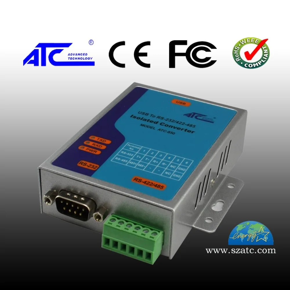 

ATC-850rs232 to rs485/422 Industrial Active High Speed Photoelectric Isolated USB to Serial Converter