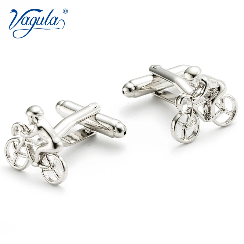 

VAGULA Excellent Quality Cuff links Button Gemelos Men Jewelry riding cycling Bicycle Bike Cufflinks 210