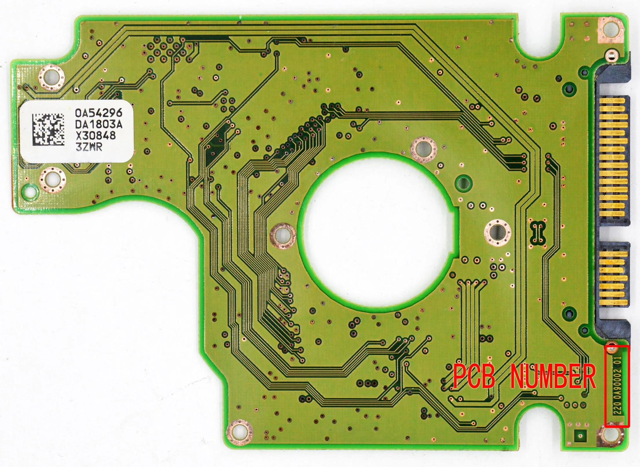 Hitachi HDD PCB / 220 0A90002 01 , 110 0A90002 01 / IC :  0A54291,0A52030,0A54359 /stickers：0A54296，0A53120 ,0A54346 , 0A71274