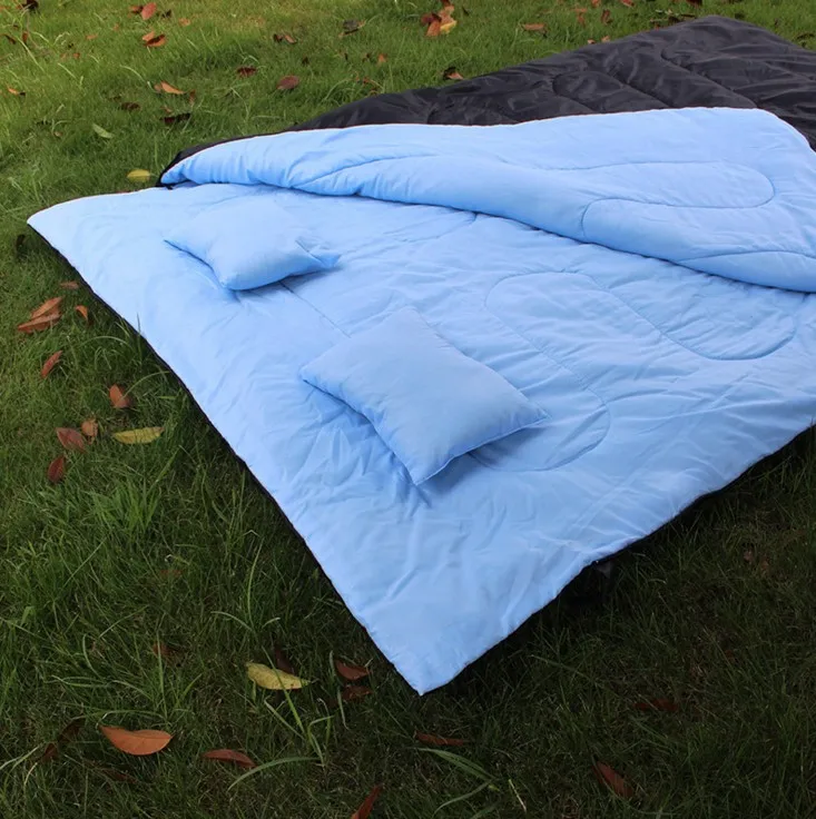 Double lovers spring and autumn winter camping Adult sleeping bag including two pillows AT6119