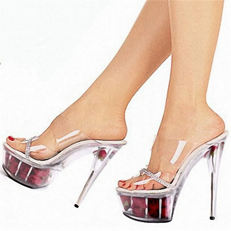 15 cm high heels for the banquet, sexy pole dancing slippers for the nightclub, and dancing shoes for the stage model