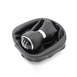 5 6  Speed Gear Shift Knob Gearstick Gaiter Boot For Volkswagen Caddy  2004-2009 Leather Car Gear Gaiter Boot Parts