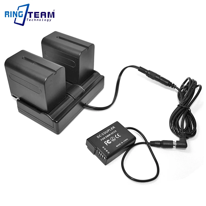 Dual Channel NPF Battery Power Supply Adapter + DMW-DCC9 for Panasonic Camera DMC-GX1 GF2 G3 GF2CR GF2KR GF2CW GF2CK GF2KW GF2CS