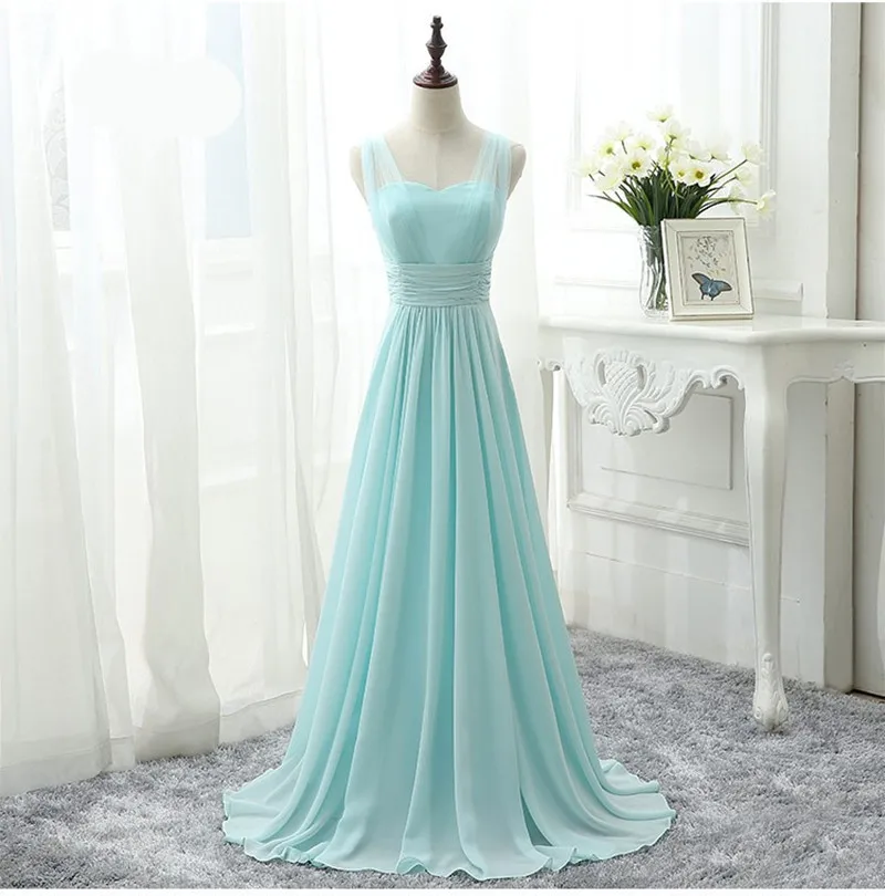 Vestido de dama de honra verde menta longo personalizado, Azul Royal, Vestido De Chiffon Dourado Amarelo Roxo Rosa, Vestidos formais até o chão