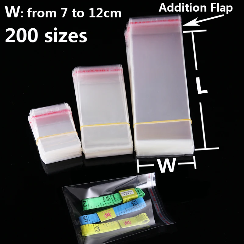 Transparent Self Sealing Small Plastic Bags for Cookies Self-adhesive Cello Cellophane Bag Clear Candy Packaging Bag OPP Package
