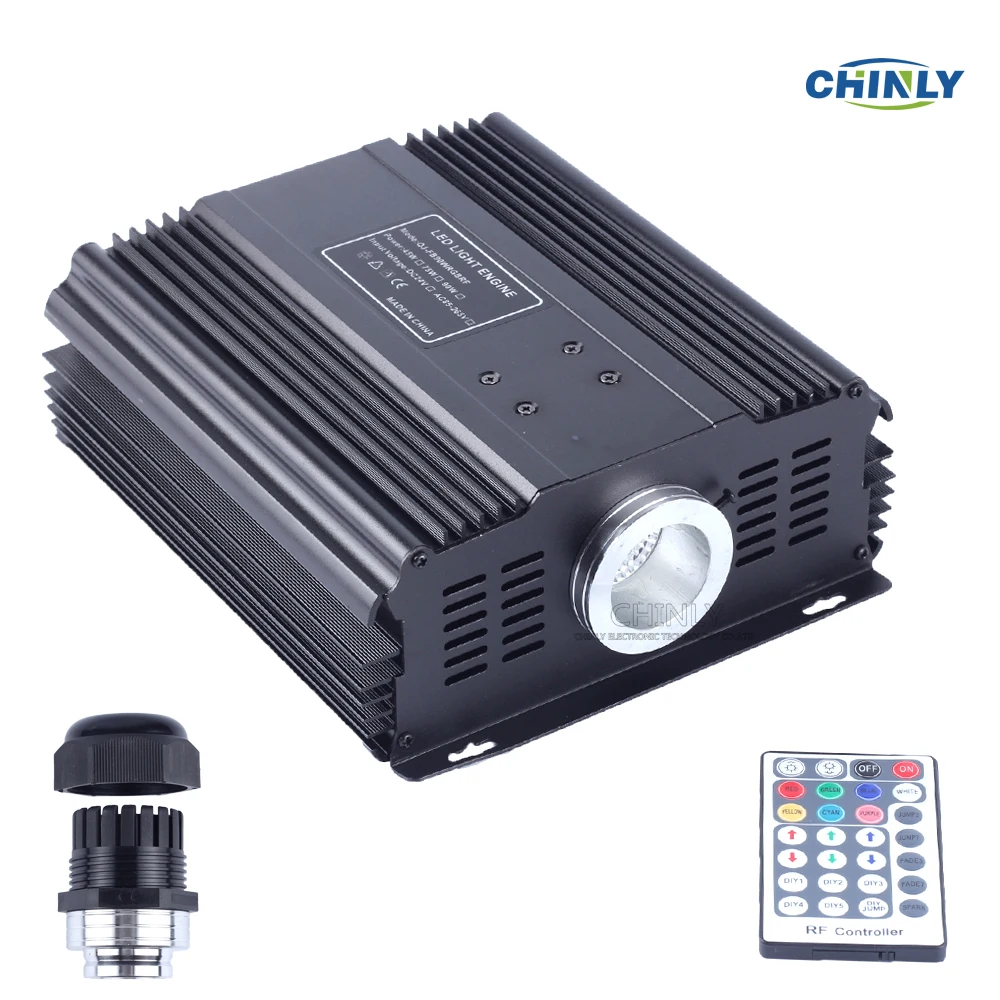 DMX 45W RGB Fiber Optic Engine RF Remote Control LED Light Source Available for Optical Fiber Cable Ceiling Lighting Driver