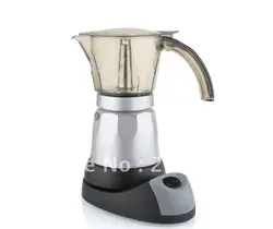 220vAutomatic Electric stovetop moka espresso coffee maker,Mocha coffee pot ,easy to use and safe,elegant design for present