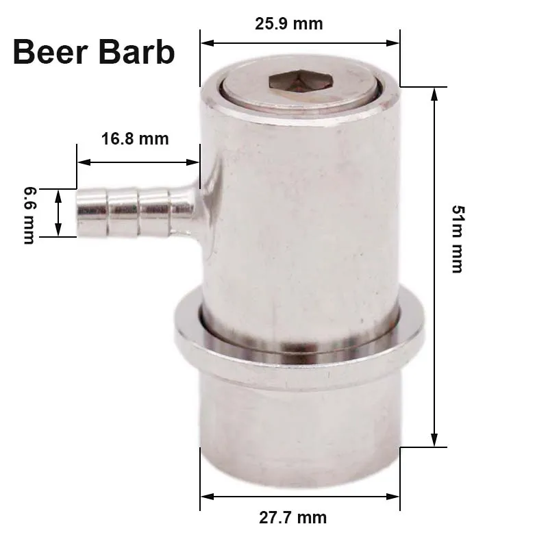 Heavy Duty Stainless Steel Ball Lock Corny Keg Disconnect Gas & Liquid (MFL/Barb) Cornelius Style Home Brew Beer Kegging