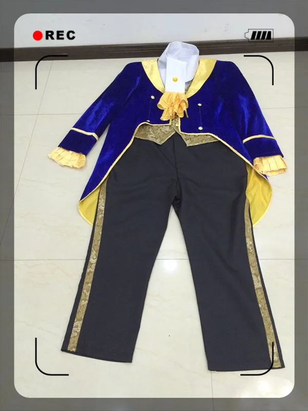 Beauty and the Beast Prince Adam Anime Movie Halloween Cosplay Costume B002