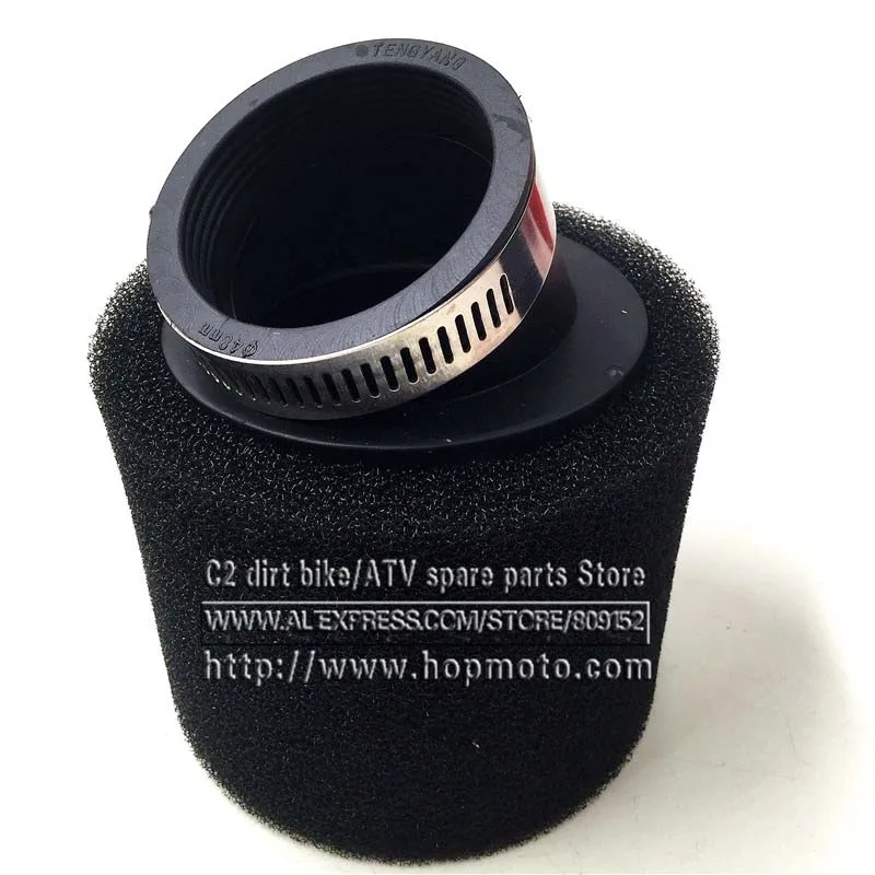 Black 35mm 38mm 42mm 45mm 48mm Bend Elbow Neck Foam Air Filter Sponge Cleaner Moped Scooter Dirt Pit Bike Motorcycle Kayo BSE