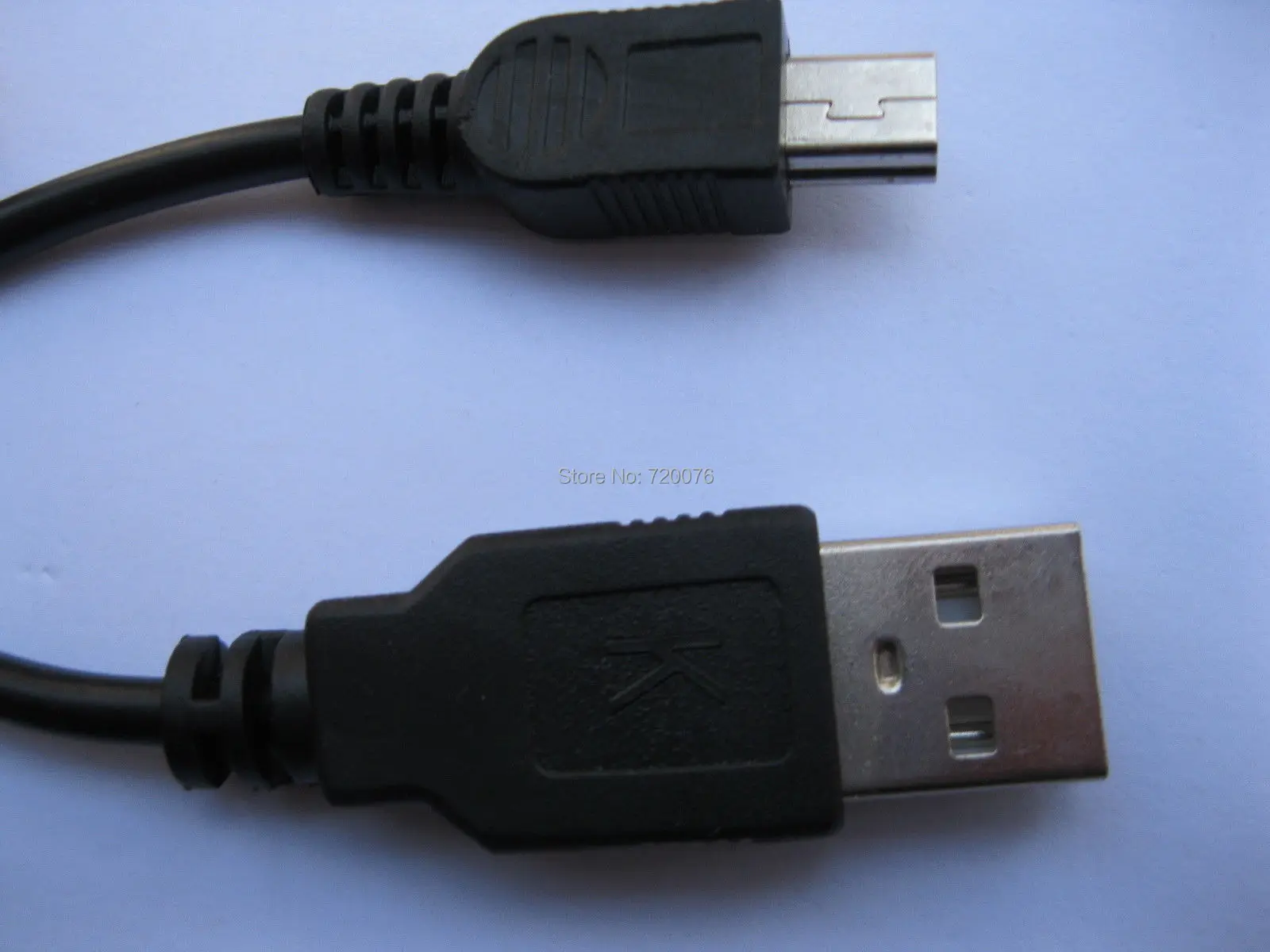 25 Pcs USB 4Pin Male to Mini USB 5 pin Male Cable 80cm 0.8m Long Black Color