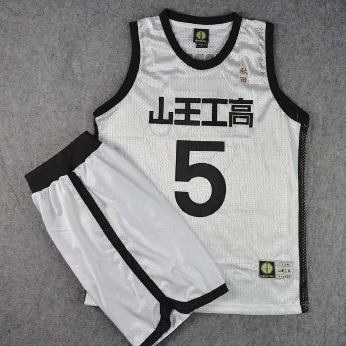 Akita SANNOH Basketball Jersey and Shorts Athletic Apparel Cosplay Costume School Basketball Team Uniform Set #5 Nobe