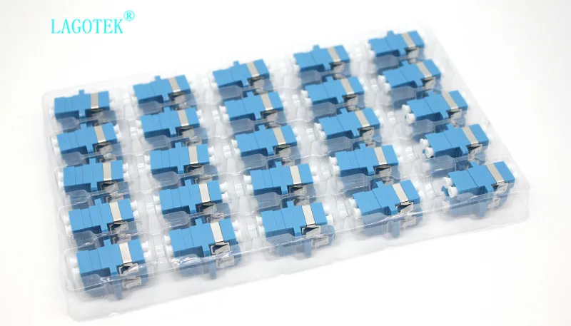 25/50/100/200Pcs LC UPC Duplex single-mode Fiber optic Adapter LC Optical fiber coupler LC UPC Fiber flange LC connector