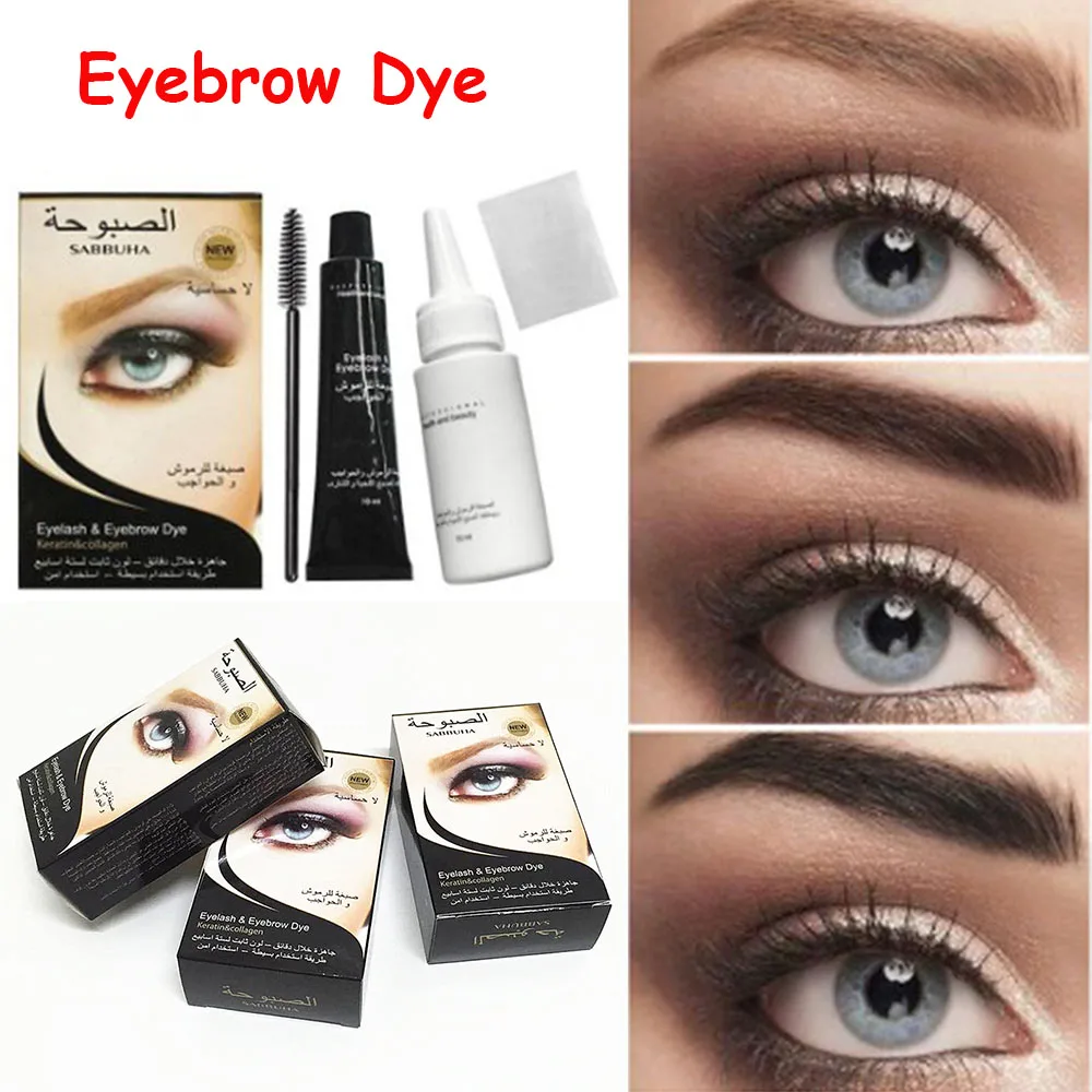 Professional Series Henna Eyelash Eyebrow Dye Tint Gel Eyelash Brown Black Color Tint Cream Kit 15-minute Fast Tint Easy Dye