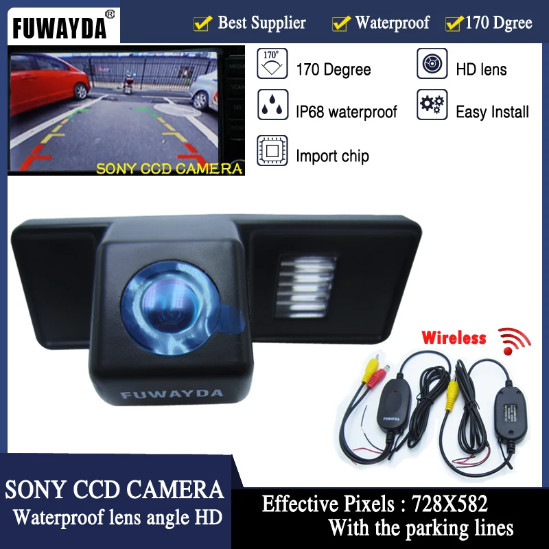 

FUWAYDA Wireless HD CCD Car Rear View Reverse Backup CAMERA for Mercedes-Benz Vito Viano / B Class MPV / Sprinter WATERPROOF