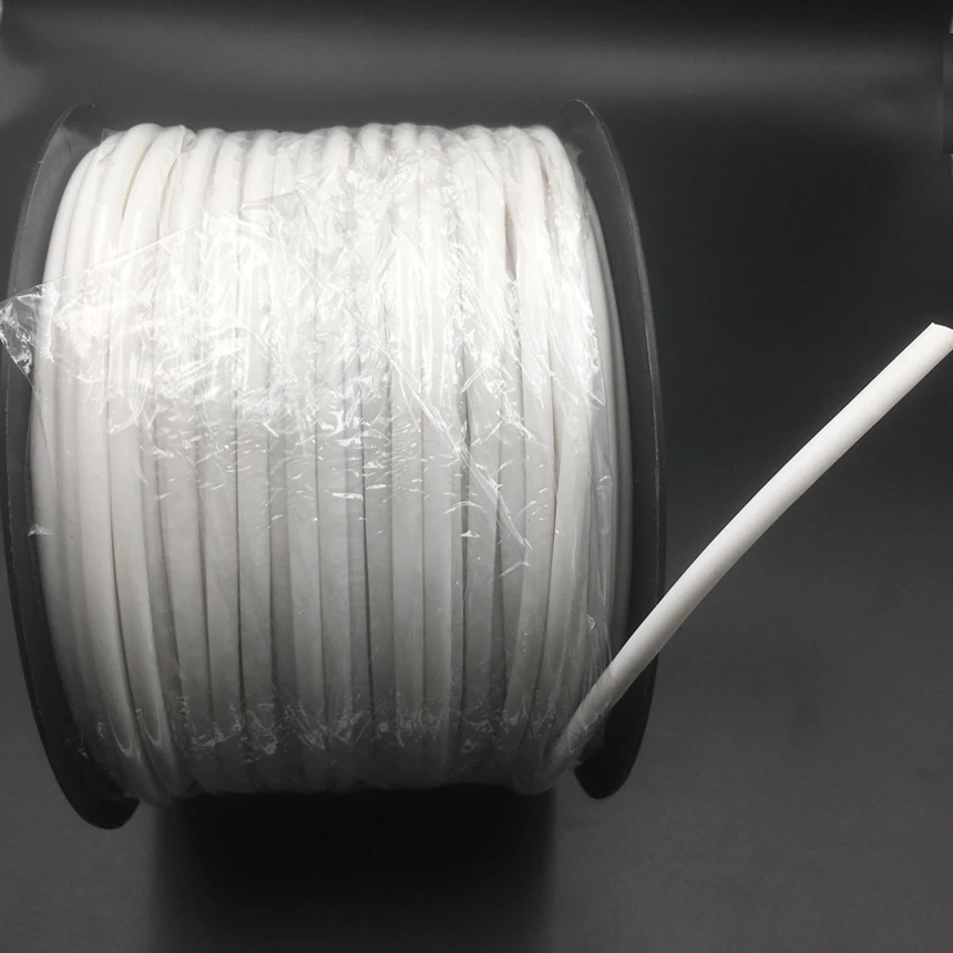 1roll 0.75mm2 PVC 2mm ID White Handwriting Ferrule Printing Machine Number Plum Tube Wire Sleeve Blank Cable Marker