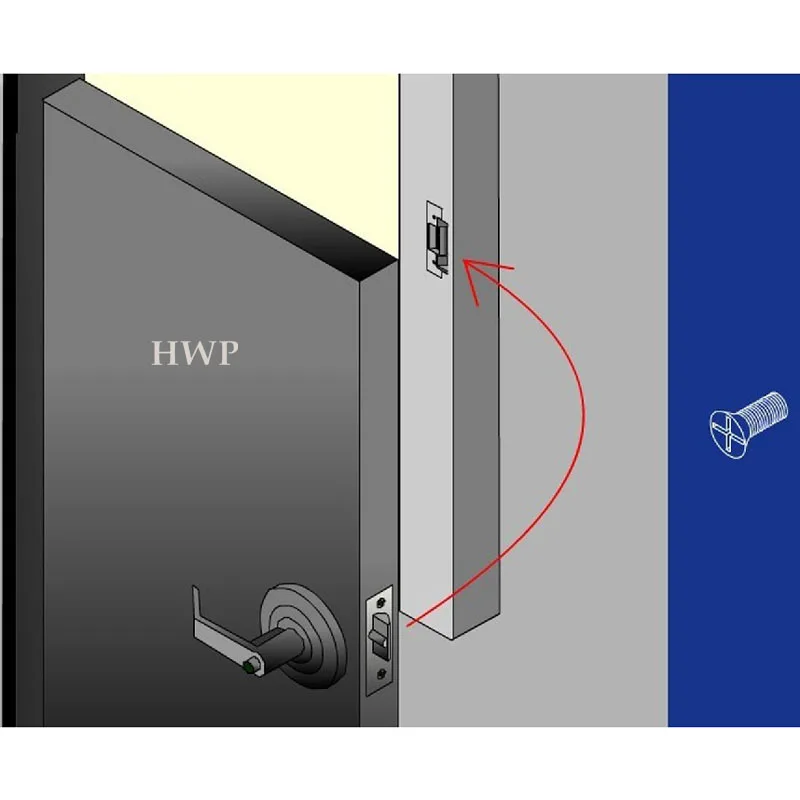 Long-type cathode lock  Strikle lock Access Control Electric Strike Lock  NO and NC adjustable