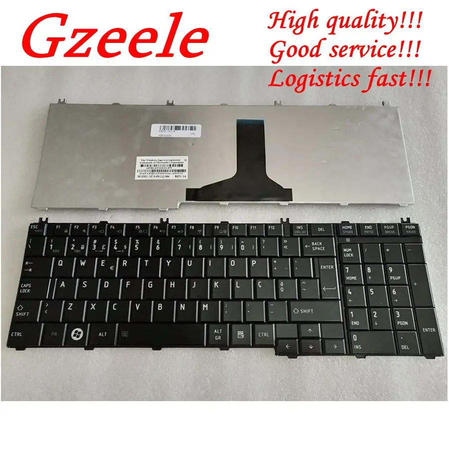 Portugalska/Po wymienna klawiatura do laptopa TOSHIBA L750 L750D L755D L760 L770D L775 C650 L650 L650D L655 L670