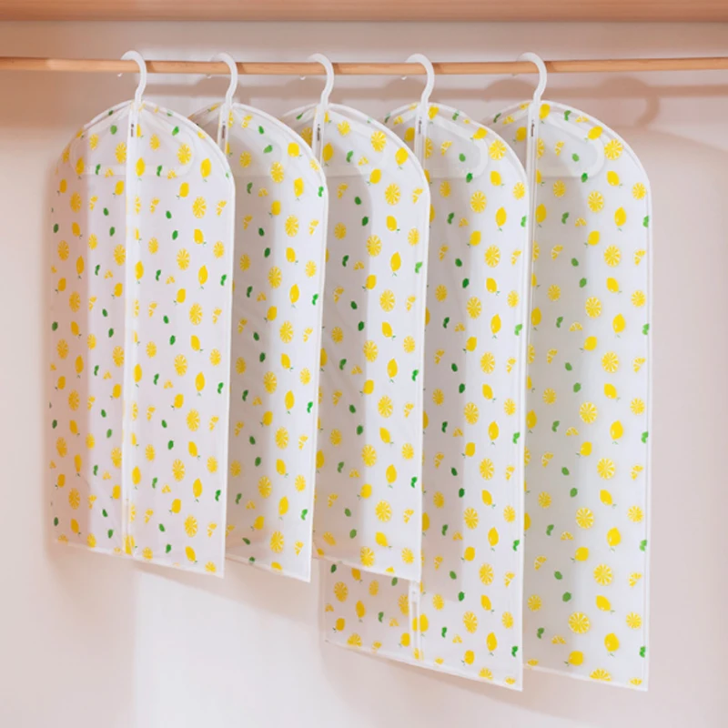 1pcs Clothes Dust Cover PVEA Case for Household Hanging-type Coat Suit Protect Storage Bag Wardrobe Organizer