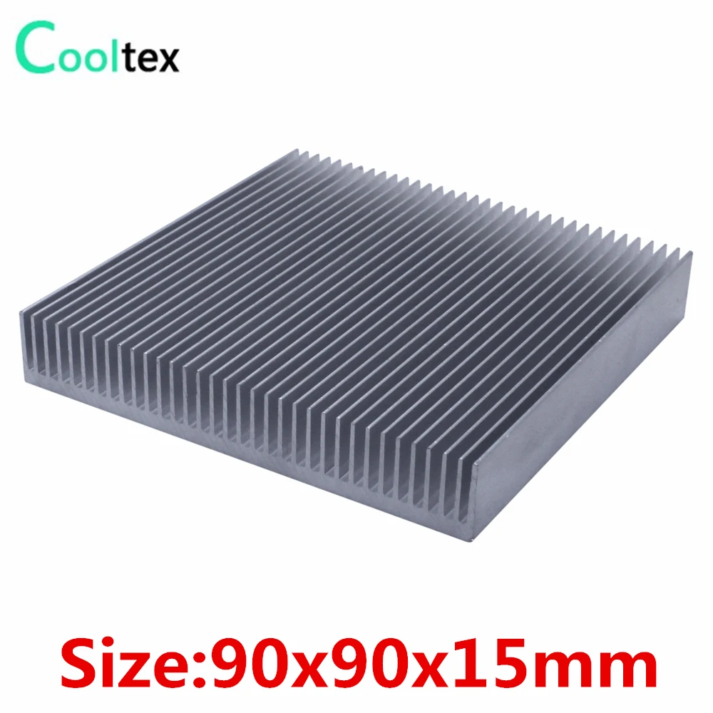 Hohe qualität 90x90x15mm kühler Aluminium kühlkörper Extrudierten kühlkörper für LED Elektronische integrierte schaltung kühler kühlung – Detail 1