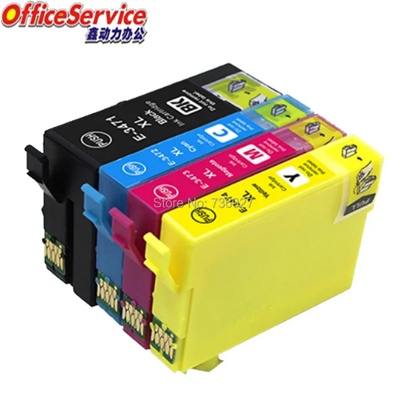 

34XL T3471 T3472 T3473 T3474 Ink Cartridge Compatible For Epson WorkForce Pro WF-3725DWF WF-3720DWF inkjet printer