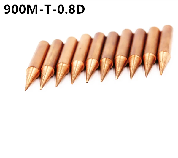 15kinds 10pcs/lot Pure Copper Soldering Iron Tips Kit 900M-T Series Lead-free Welding Head for Soldering Rework Station Tool