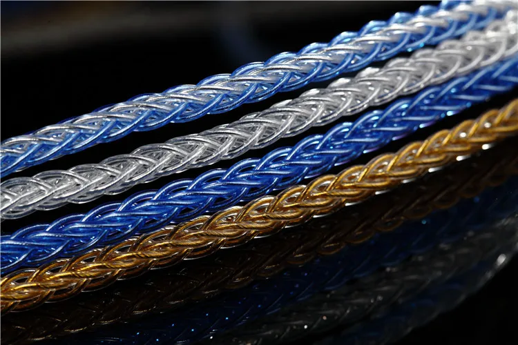 

8 share woven silver plated earphone repair upgrade line 1.2meter