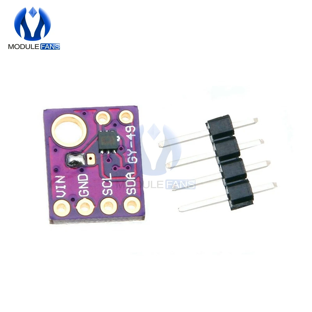 GY-49 MAX44009 Ambient Light Sensor Module For Arduino With 4P Pin Header Module I2C IIC Output Lowest Power 1.7V-3.6V