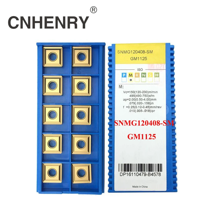 SNMG 120408 -SM GM1125 Herramientas de corte CNC Insertos de carburo cementado indexables Insertos de torneado de carburo SNMG para acero