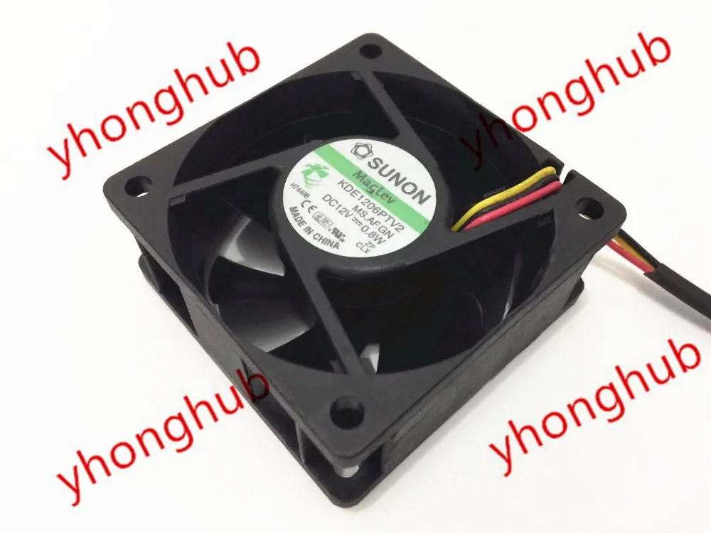 

SUNON KDE1206PTV2 MS.AF.GN DC 12V 0.8W 60x60x25mm Server Cooling Fan