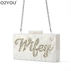 Wifey Name Women Acrylic Shell Messenger Shoulder Bag Bust Bag Crossbody Bag Money Phone Travel Wedding Party Purse drop ship